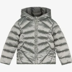 Mayoral Girls Metallic Silver Puffer Jacket Sale