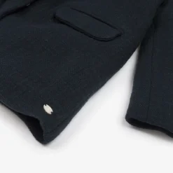 Tartine et Chocolat Girls Navy Blue Collared Coat Discount