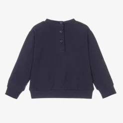 iDO Baby Girls Navy Blue Cotton Diamanté Sweatshirt Outlet