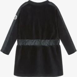 Moncler Enfant Girls Navy Blue Cotton Dress Best