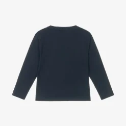 NAME IT Girls Navy Blue Cotton Festive Top Outlet