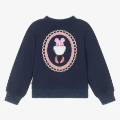 Billieblush Girls Navy Blue Cotton Sweatshirt Discount