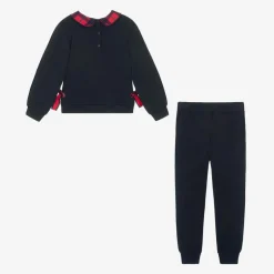 Patachou Girls Navy Blue Cotton Teddy Tracksuit Best