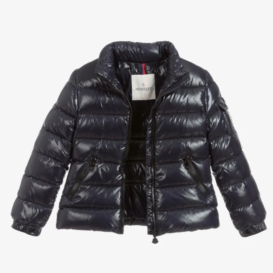 Moncler Enfant Girls Navy Blue Down Bady Puffer Jacket