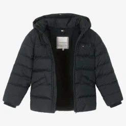 Tommy Hilfiger Girls Navy Blue Down Padded Puffer Jacket