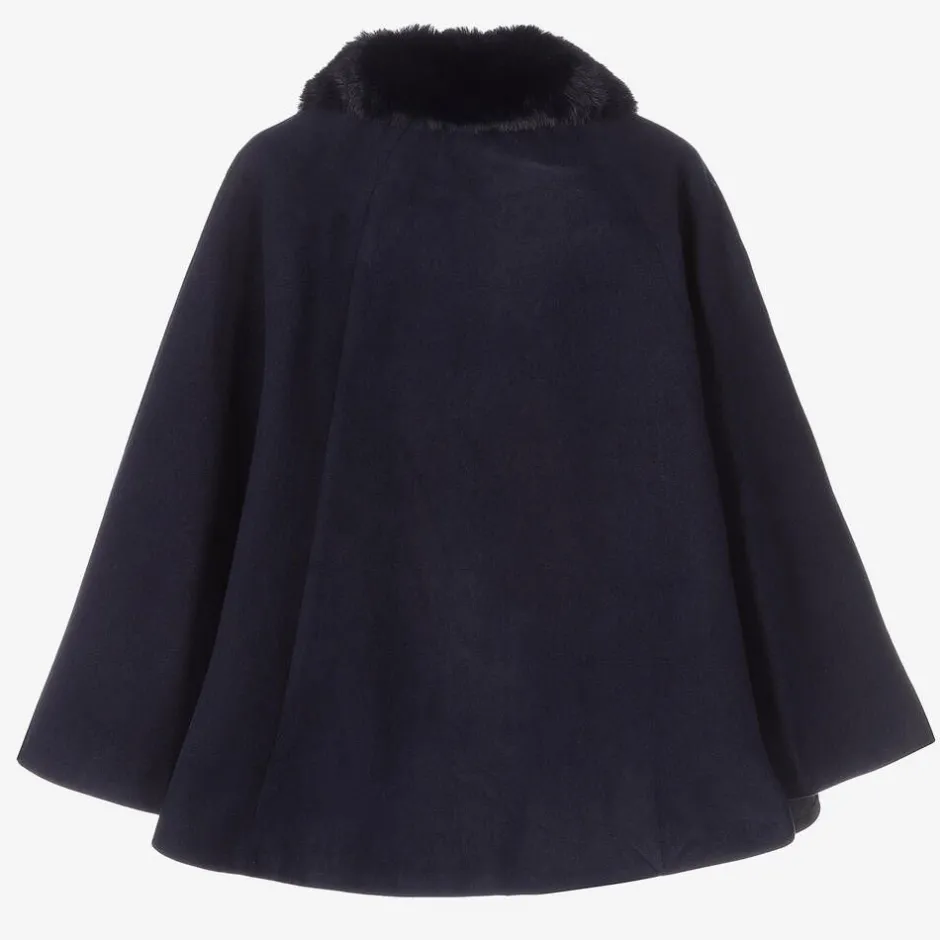 Romano Girls Navy Blue Felted Cape Outlet