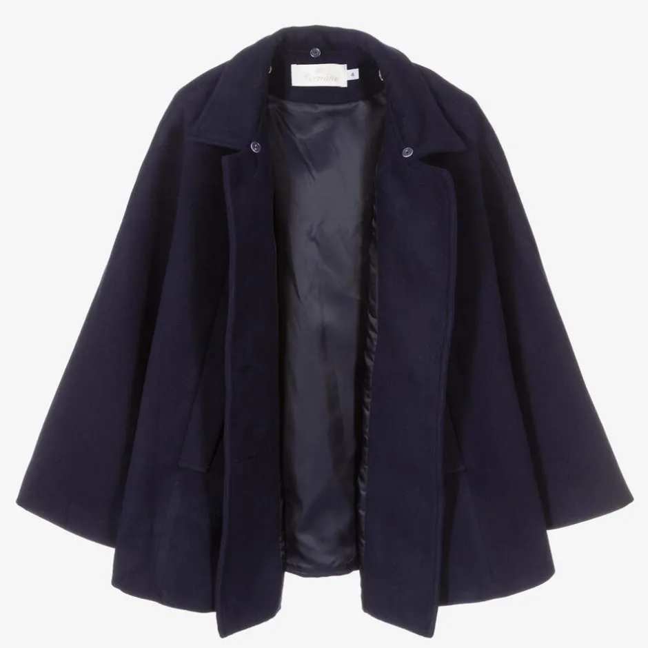 Romano Girls Navy Blue Felted Cape Outlet