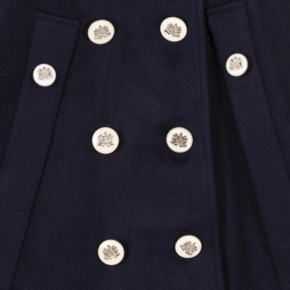 Romano Girls Navy Blue Felted Cape Outlet