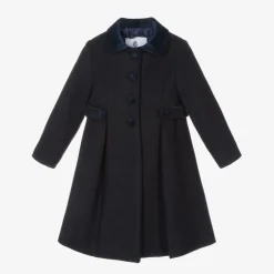 Beatrice amp; George Girls Navy Blue Felted Coat Online