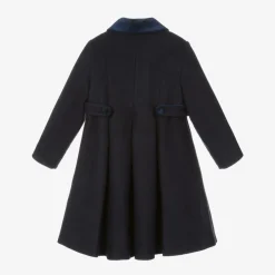 Beatrice amp; George Girls Navy Blue Felted Coat Online