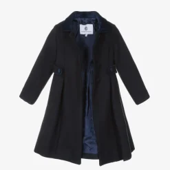 Beatrice amp; George Girls Navy Blue Felted Coat Online