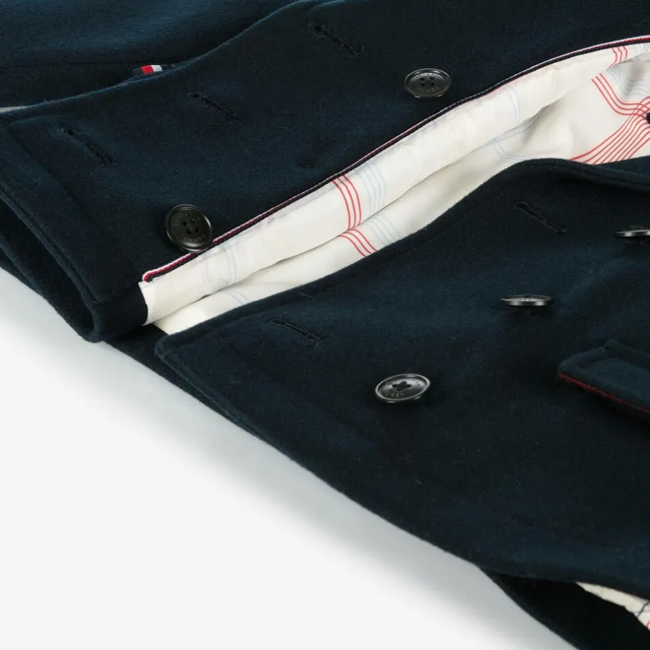 Tommy Hilfiger Girls Navy Blue Felted Peacoat Online