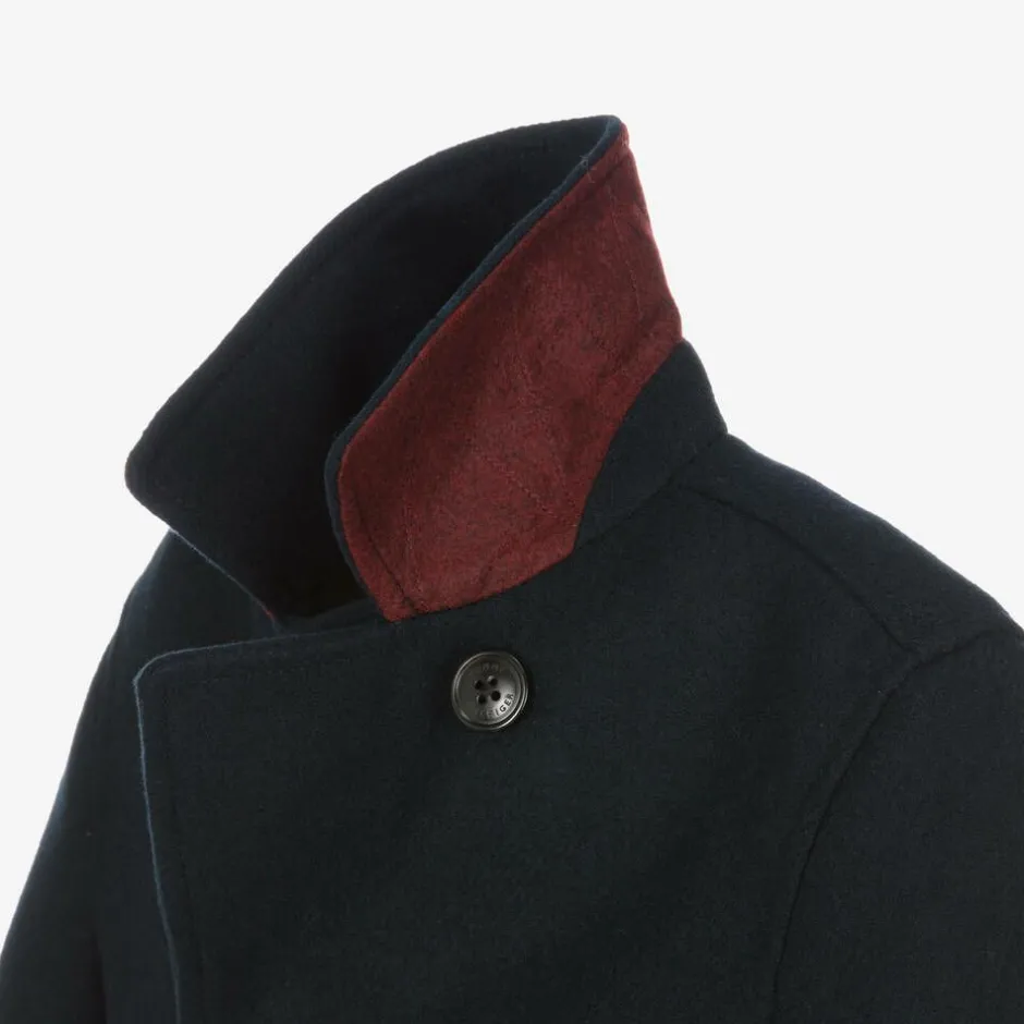Tommy Hilfiger Girls Navy Blue Felted Peacoat Online