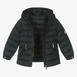 Moncler Enfant Girls Navy Blue Gles Down Padded Jacket Discount