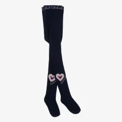 Billieblush Girls Navy Blue Heart Tights Hot