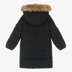 Töastie Girls Navy Blue Hooded Parka Coat Online