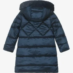 Mayoral Girls Navy Blue Hooded Puffer Coat New