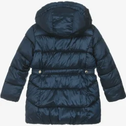 Mayoral Girls Navy Blue Hooded Puffer Coat Discount