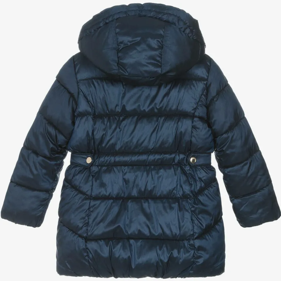 Mayoral Girls Navy Blue Hooded Puffer Coat Discount