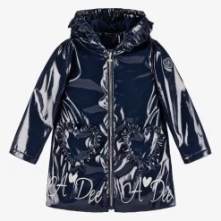 A Dee Girls Navy Blue Hooded Raincoat Sale