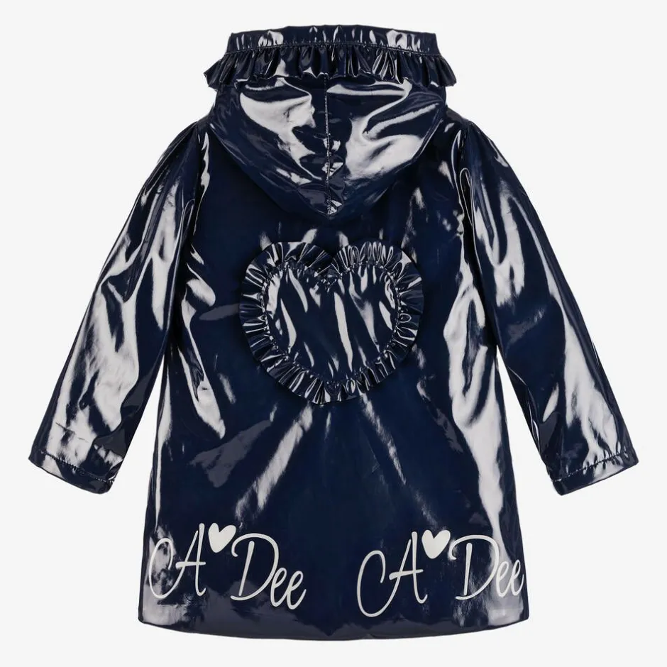 A Dee Girls Navy Blue Hooded Raincoat Sale