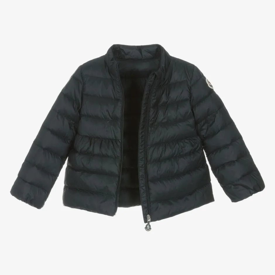 Moncler Enfant Girls Navy Blue Joelle Down Padded Jacket Clearance