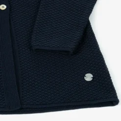 Artesanía Granlei Girls Navy Blue Knitted Coat Sale