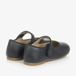 Old Soles Girls Navy Blue Leather Pumps Outlet