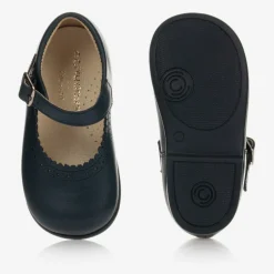 Early Days Girls Navy Blue Leather Shoes Online