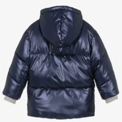 Billieblush Girls Navy Blue Padded Sequin Coat Sale