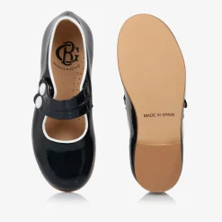 Beatrice amp; George Girls Navy Blue Patent Leather Shoes Hot