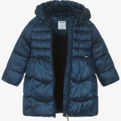 Mayoral Girls Navy Blue Puffer Coat Discount