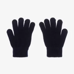 Billieblush Girls Navy Blue Sequin Heart Gloves Discount