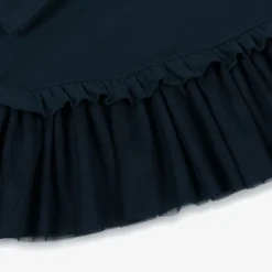 Monnalisa Girls Navy Blue Snowflake Cotton Dress Best