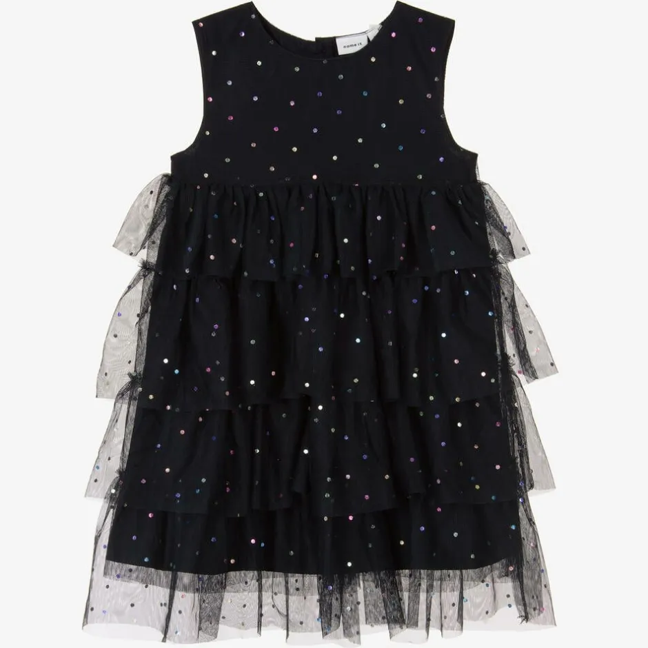 NAME IT Girls Navy Blue Tulle Dress Online