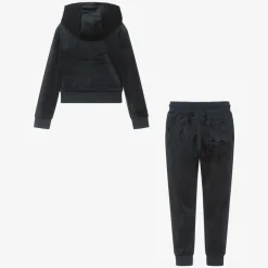 Juicy Couture Girls Navy Blue Velour Tracksuit Sale