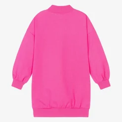 Billieblush Girls Neon Pink Cotton Sweatshirt Dress