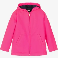 Billieblush Girls Neon Pink Hooded Raincoat New