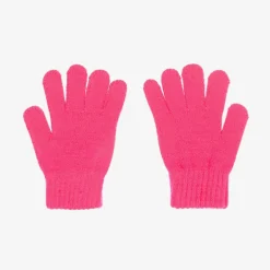 Billieblush Girls Neon Pink Sequin Heart Gloves