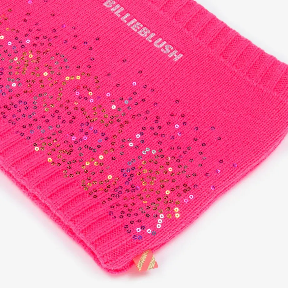 Billieblush Girls Neon Pink Sequin Snood