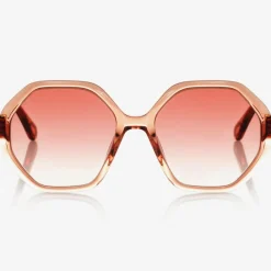 Chloé Girls Orange Hexagonal Sunglasses Outlet