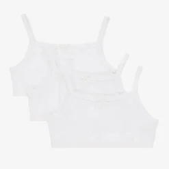 Childrensalon Essentials Girls Organic Cotton Cropped Vest (3 Pack) Hot
