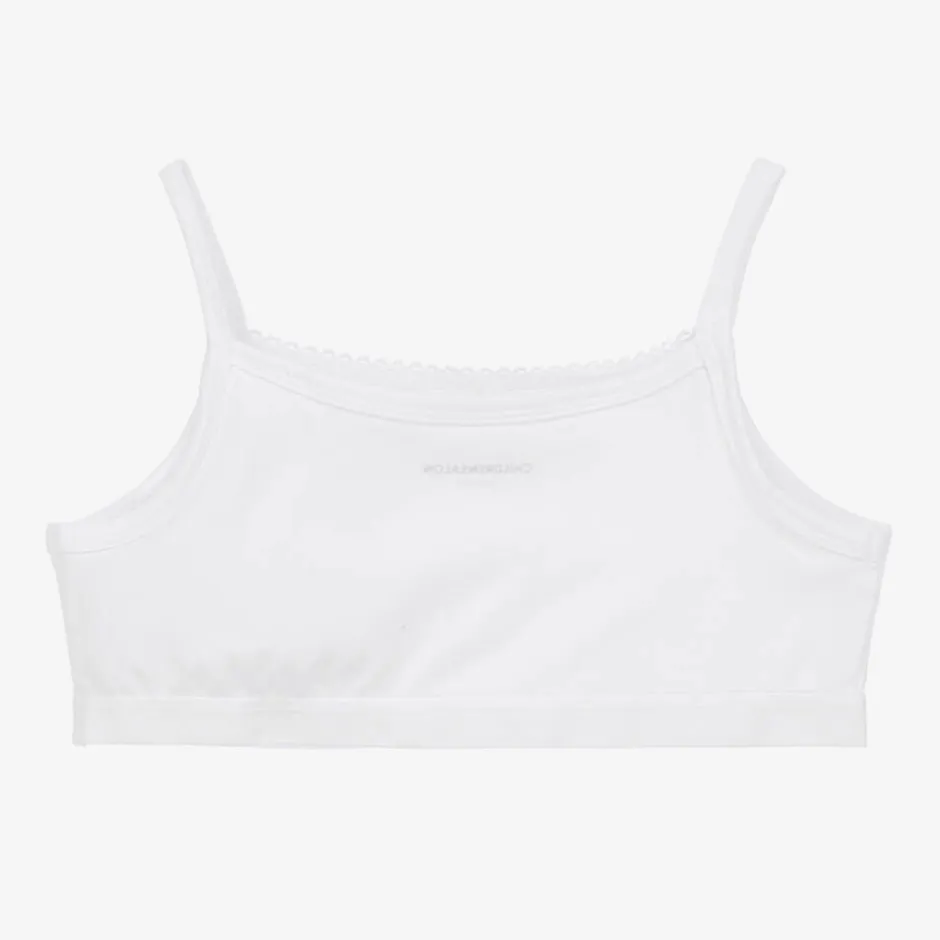 Childrensalon Essentials Girls Organic Cotton Cropped Vest (3 Pack) Hot