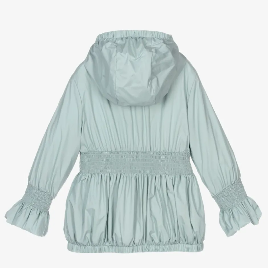 Moncler Enfant Girls Pale Blue Logo Jacket