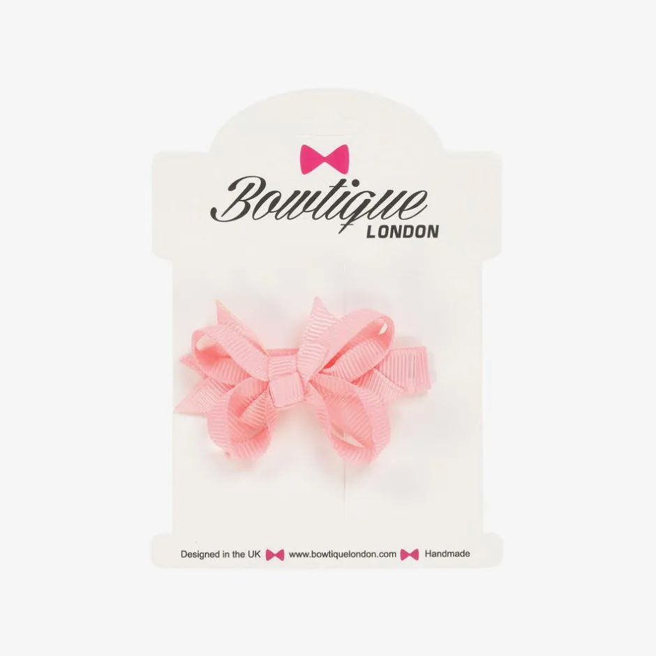 Bowtique London Girls Pale Pink Bow Hair Clip (4cm) Discount