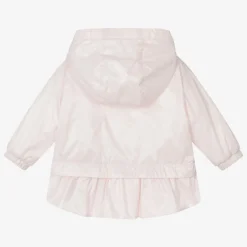 Moncler Enfant Girls Pale Pink Camelien Hooded Jacket