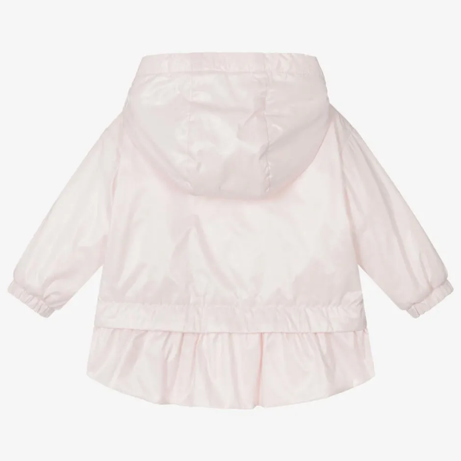 Moncler Enfant Girls Pale Pink Camelien Hooded Jacket