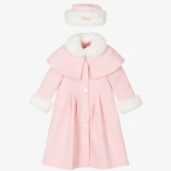 Sarah Louise Girls Pale Pink Coat & Hat Set Online