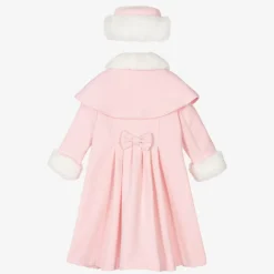 Sarah Louise Girls Pale Pink Coat & Hat Set Online