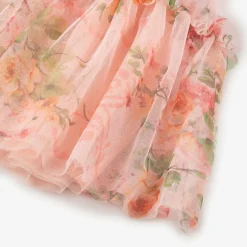 Angels Face Girls Pale Pink Floral Dress Peach New